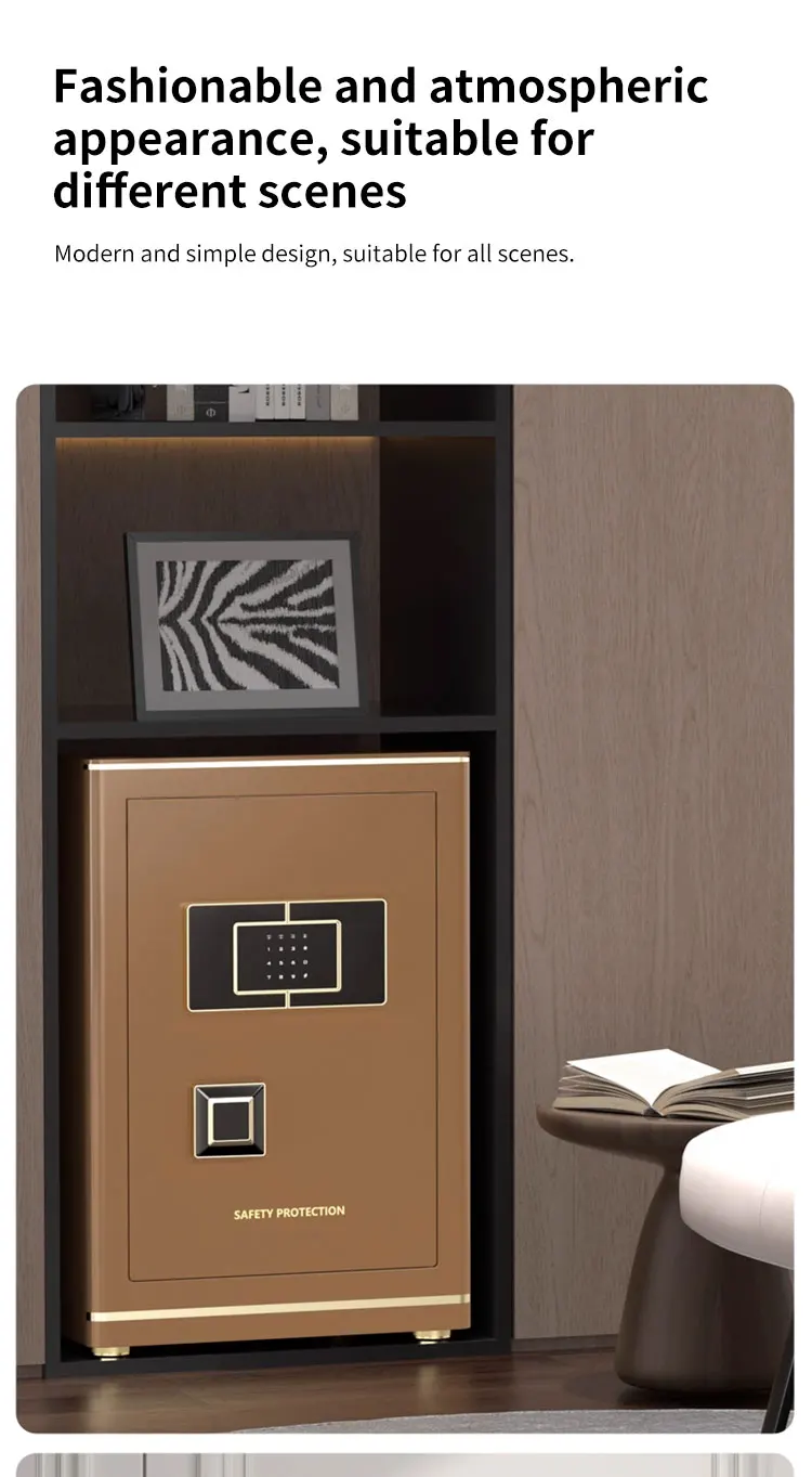 CEQSAFE TUYA APP WIFI Biometric Fingerprint Digital Safe Box Heavy Security Steel Money Electronic Safes for Home Office Hotel supplier