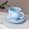 Tazza e piattino Cloud - Blu