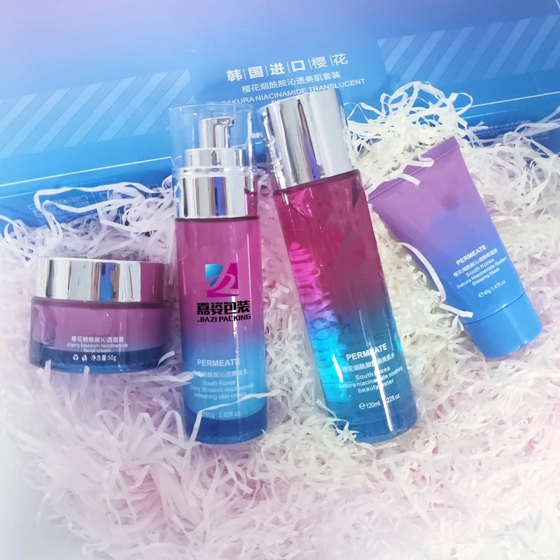 Glass Cosmetic Jar Wholesale 30g 50g 40ml 100ml 120ml Cosmetic Glass Bottle Sets Glass Jar For Skincare Face Cream Lotion Bottle