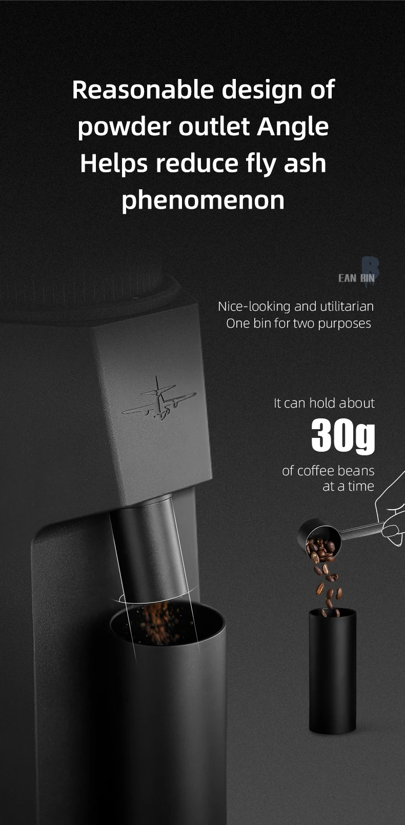 Hot Sale Professional Electric Coffee Grinder Burr Grinders Stainless