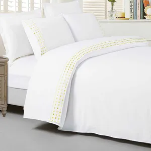 Home Textile Custom Embroidery Super Soft 100% Polyester Bed Sheet Set