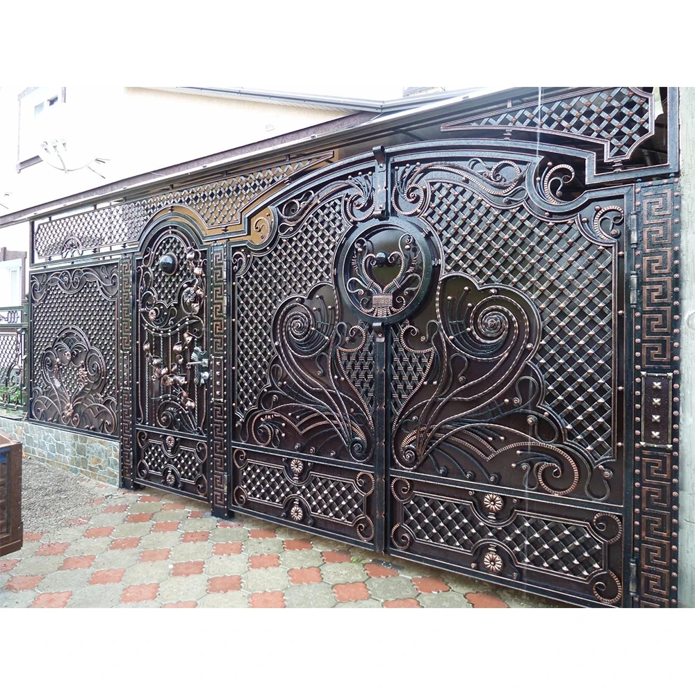 Gates Driveway Iron Pipe Door Design Modern Main High Quality Wrought Iron Gate Designs Simple Aluminum Gate for Villa