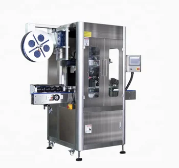 Automatic heating pvc label neck beer can glass bottle shrink sleeve labeling machine