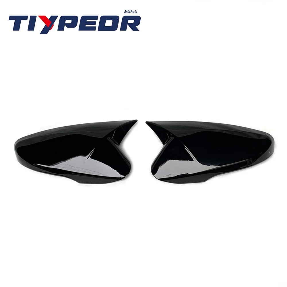 product side wing rearview mirror cover for hyundai elantra 2012   2015 glossy black cap sticker trim mirror shell for elantra 2013 2014-3