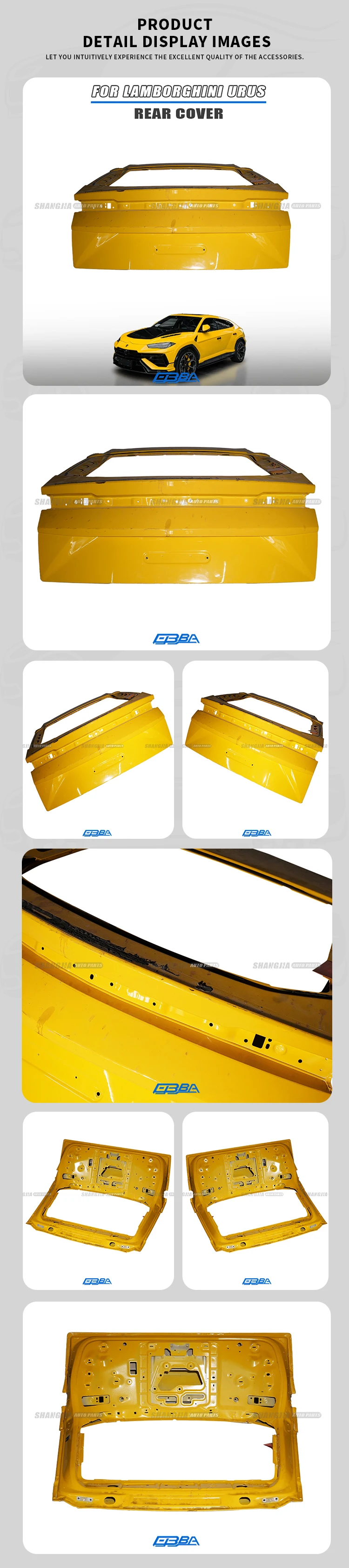 Wholesale Car Parts Aluminium Alloy Rear Cover For Lamborghini URUS S Performante Hot Sale 4ML827025A Trunk Lid Easy Install details