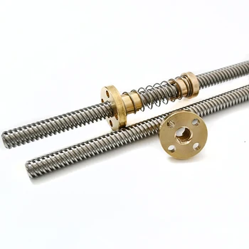 5mm台形リードスクリュー左右ネジ山付きTr5*1 Tr5*2 Tr5*4 200mm長さ