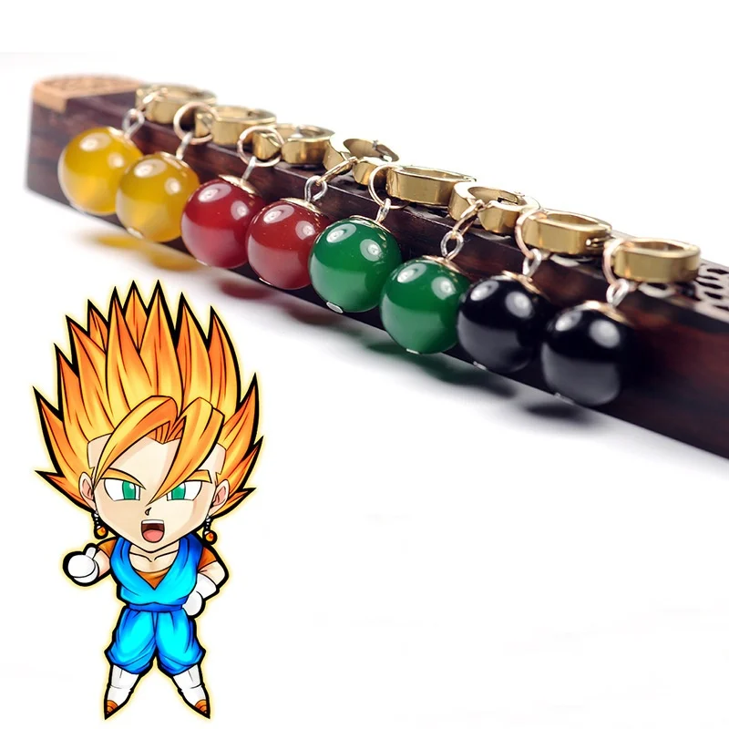 XR Anime Cartoon Vegetto Potara Ball Earrings Black Son Goku Zamasu Z Fusion Earrings Cosplay Jewelry Agate