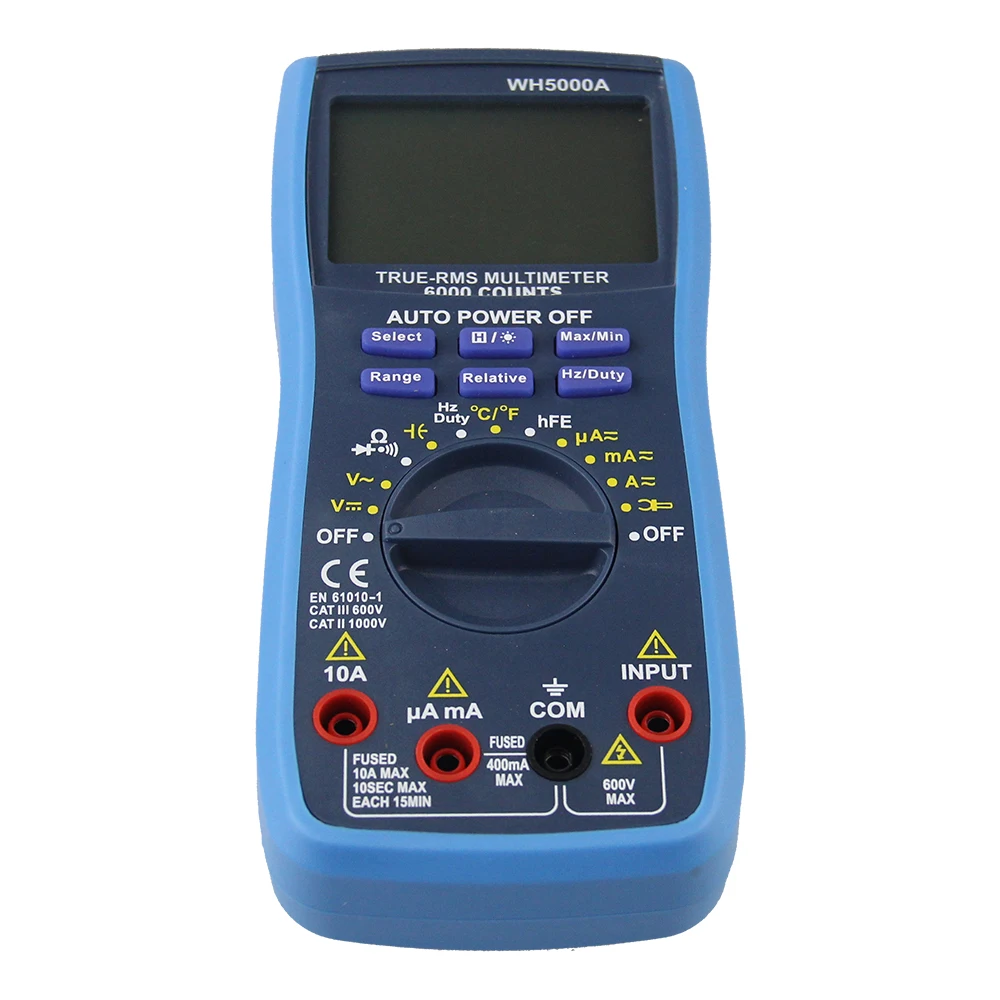 WH5000A Digital Multimeter 6000 Counts with USB Interface Auto Range with Backlight Magnet AC DC Ammeter Voltmeter Ohm