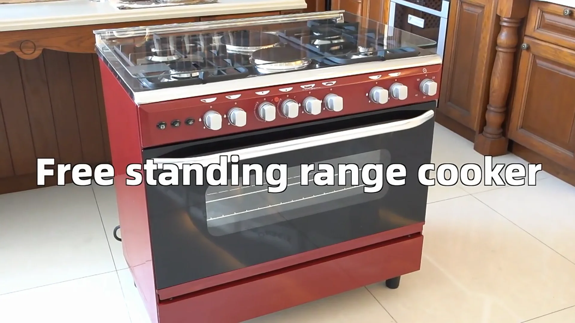 Xunda 6 Burner Gas Stove With Oven Gas Cooker 4 Burner And 2 Electric