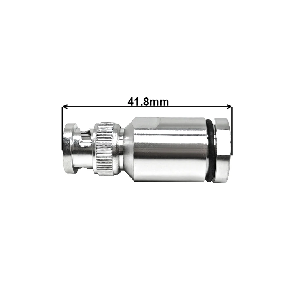 Factory Supply BNC Male Clamp Connector RF Adapter 12V Copper Contact & Housing IP53 for LMR300 5DFB Low Loss Cable