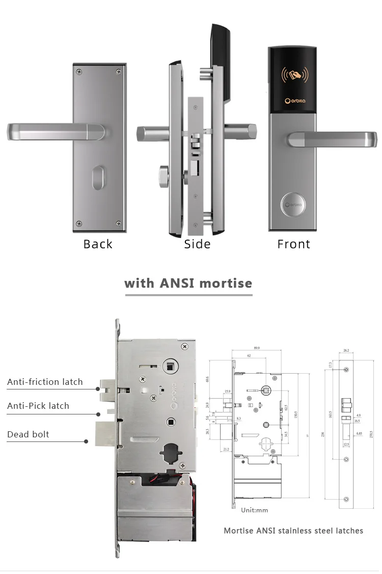 Orbita Sdk Api Electronic Keyless Entry Intelligence Smart Key Swipe Rf M1 Card Digital Rfid Hotel Door  Locks System