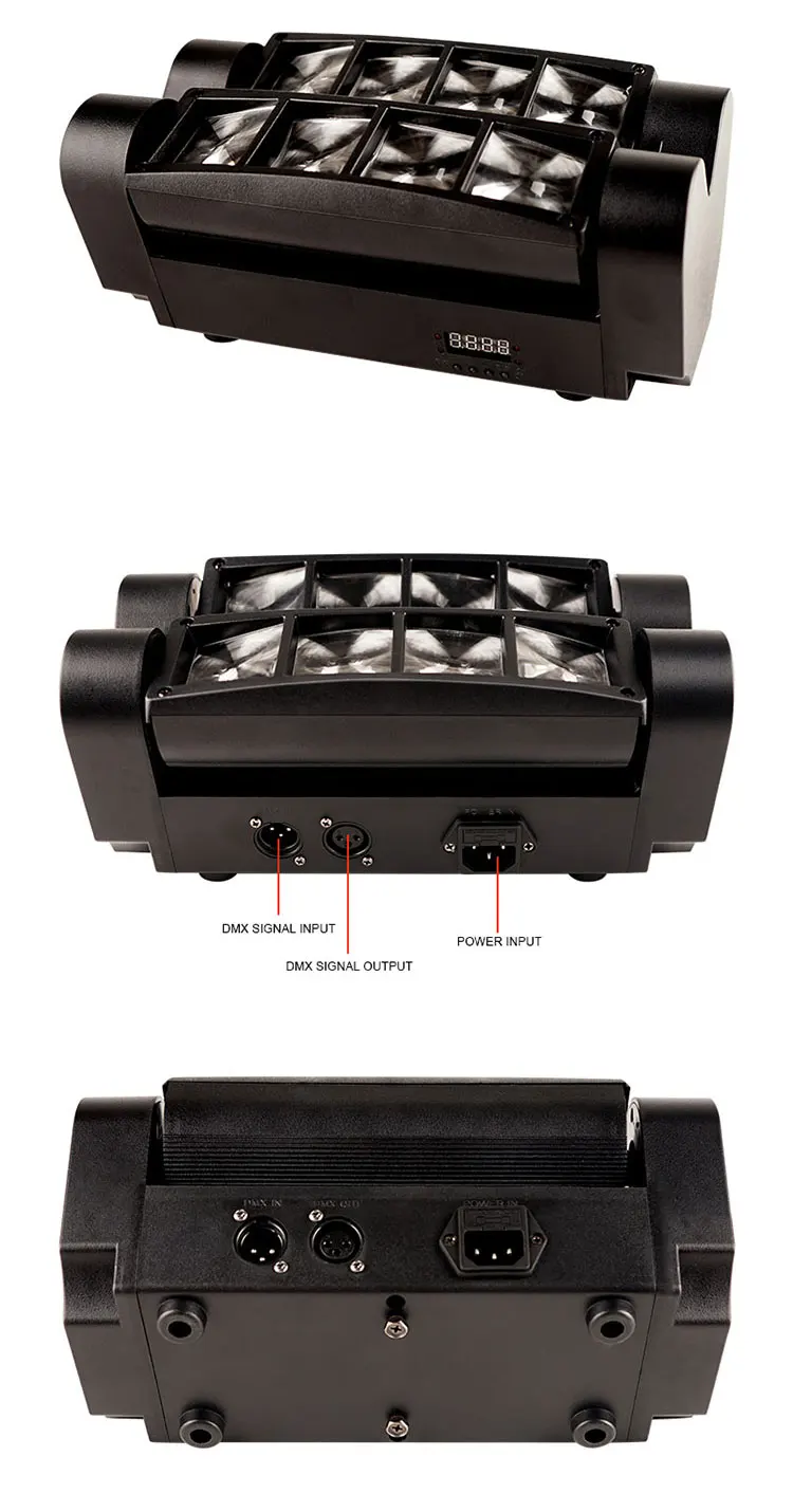 Projecteurs DJ à tête mobile LED Spider 80W RGBW, activés par le son, DMX-512, pour fêtes, pubs, mariages, clubs, carnavals et festivals_voghion.com