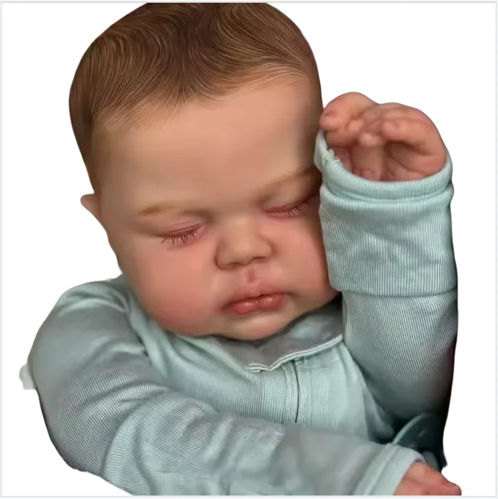 NPK 24Inch Pickle in Soft Cloth Body Lifelike Reborn Toddler Hand Painted Hair Cuddly Baby Girl Doll Baby