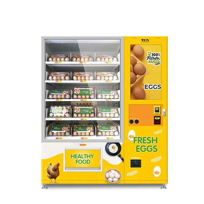 TCN Fresh Egg Vending Machines with Elevator Refrigerated Vending Machines for Eggs Farm Egg Vending Machine