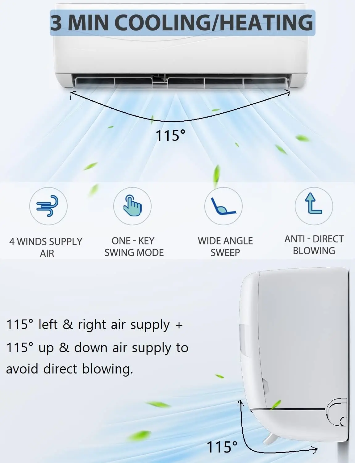 Commercial 18000 BTU Split Unit Air Conditioner with Remote