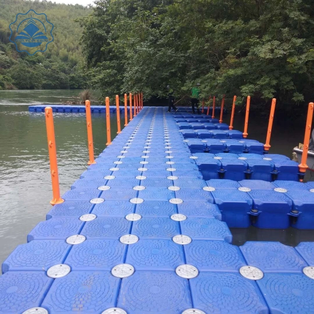 marine supplies summer fishing float HDPE Wholesale Durable double floating  dock floating platforms plastic pontoon cubes