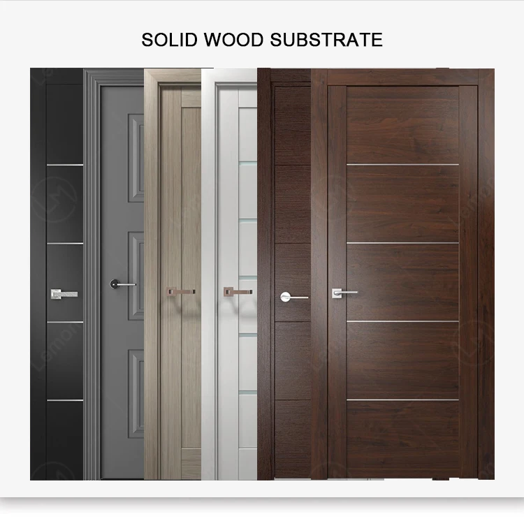 First Class Mdf Solid Wood Internal Doors Top Quality Melamine Hotel