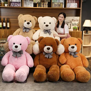 OEM ODM Custom soft fur Bear skin toy stuffed animal super-sized animal valentine's day 1m teddy bear plush toys