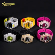 Hot Sale Buss Down Watches Moissanite VVS Pass Diamond Test Iced Out Design Hip Hop S925 Gold Plated Watch Bezel Case