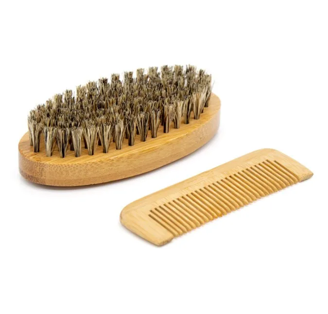 Beard Brush And Beard Comb Set For Men Grooming Styling & Shaping ...