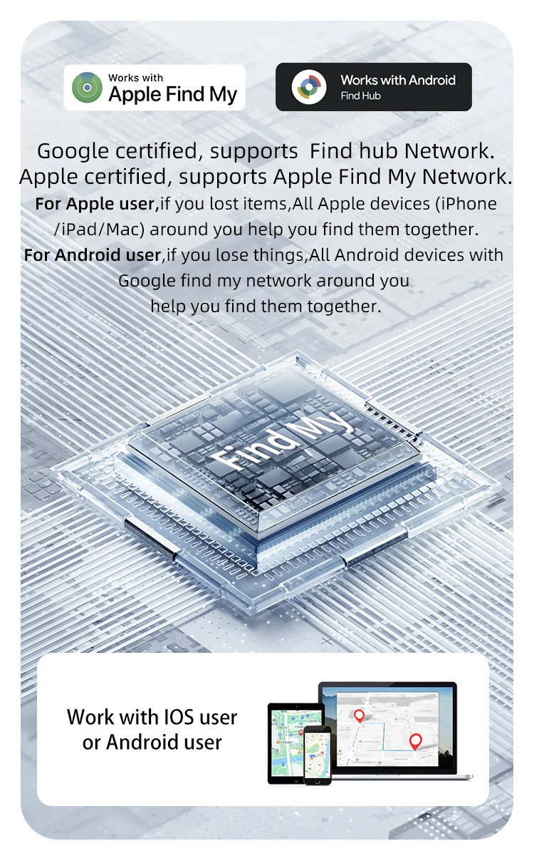 product rsh dual system air smart tag key finder mini gps tracker  locator compatible with apple find my and google find hub224-3