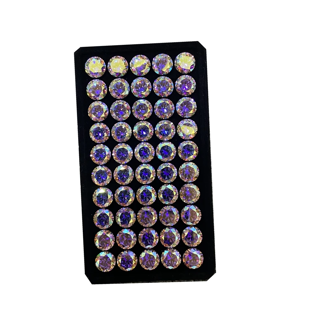 Czech Glass Beads - Light Blue Aurora Borealis Bicones 3mm (36 Pieces)