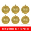 Sfera glitterata 8 cm (6/cad. per gruppo)