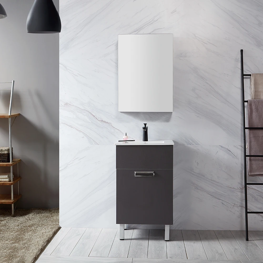 Grey Painting Bathroom Cabinets