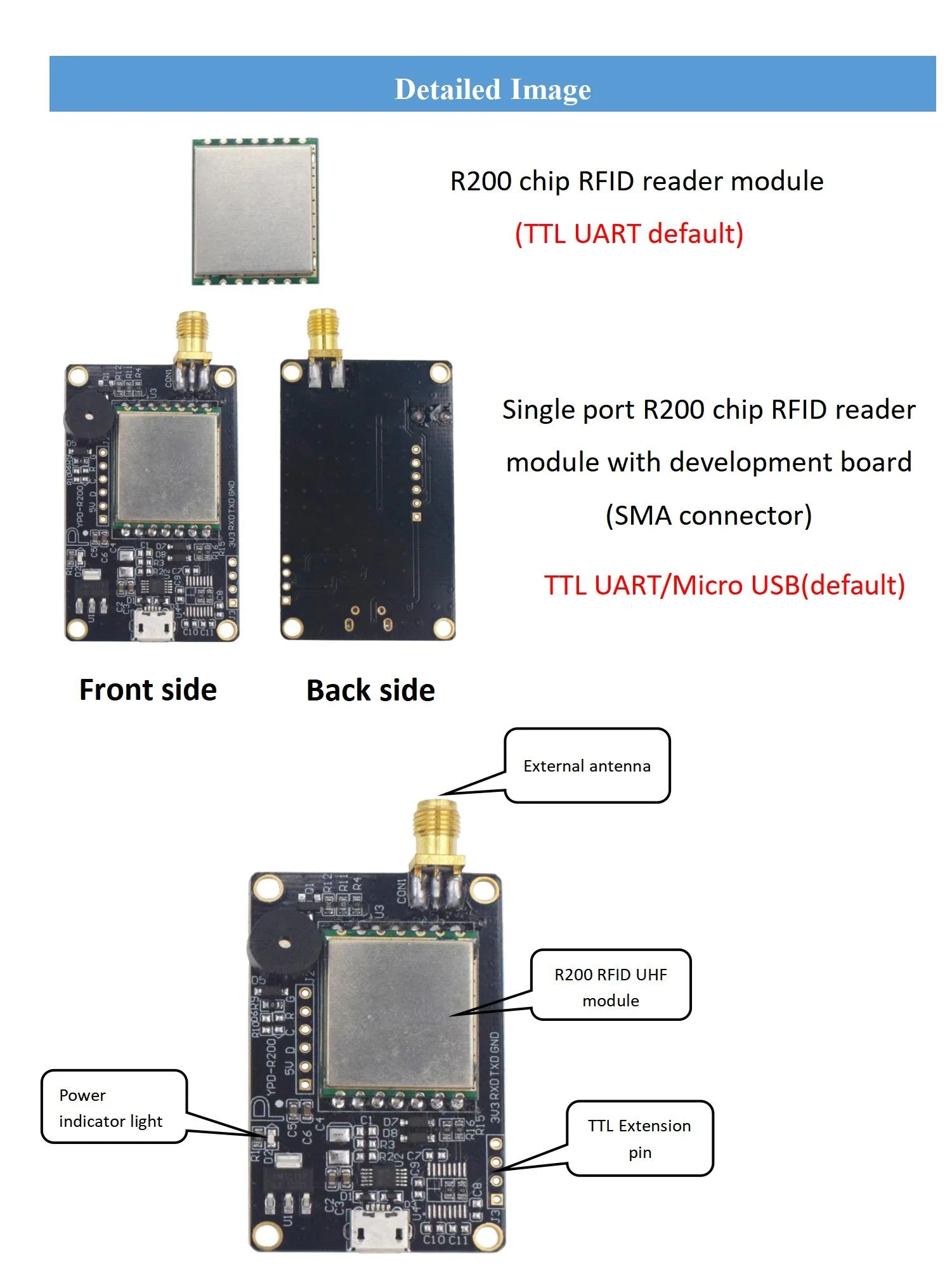 Small Arduino Embedded Uhf Rfid Module Writer Raspberry Pi 860-960mhz ...