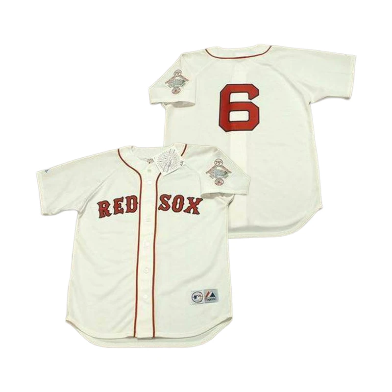 Wholesale Men's Boston 6 Rico Petrocelli 7 Rick Burleson 7 Trot Nixon 8  Carl Yastrzemski Throwback Baseball Jersey Stitched S-5xl From m.