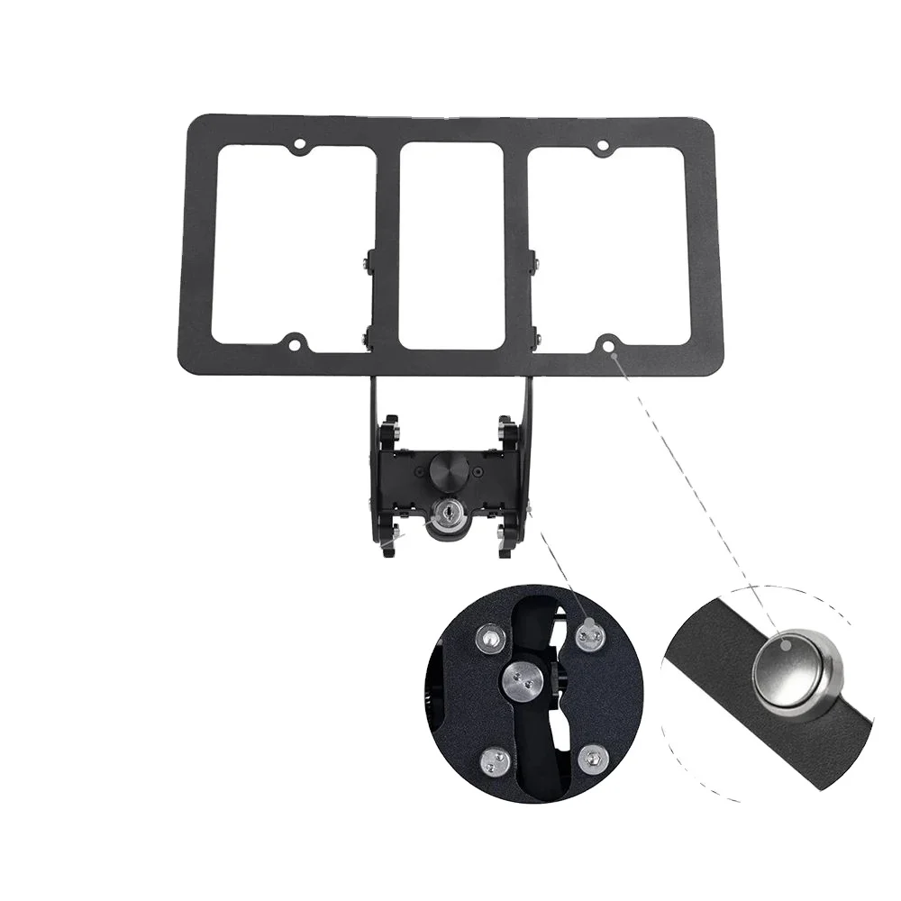 License Skid Plate Bracket Mounting Kit Original Lockable Front License Plate Holder for 2020-2023 Tesla Model Y with Anti-Theft