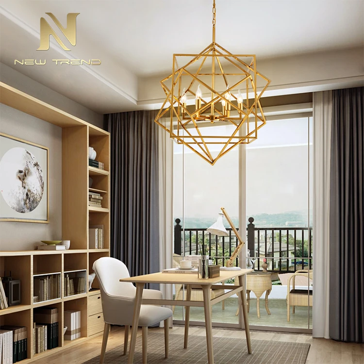 DK00300 Modern Design Living Room Dinning Room Indoor Decoration Fixtures Iron Frame Led Chandelier Pendant Light  