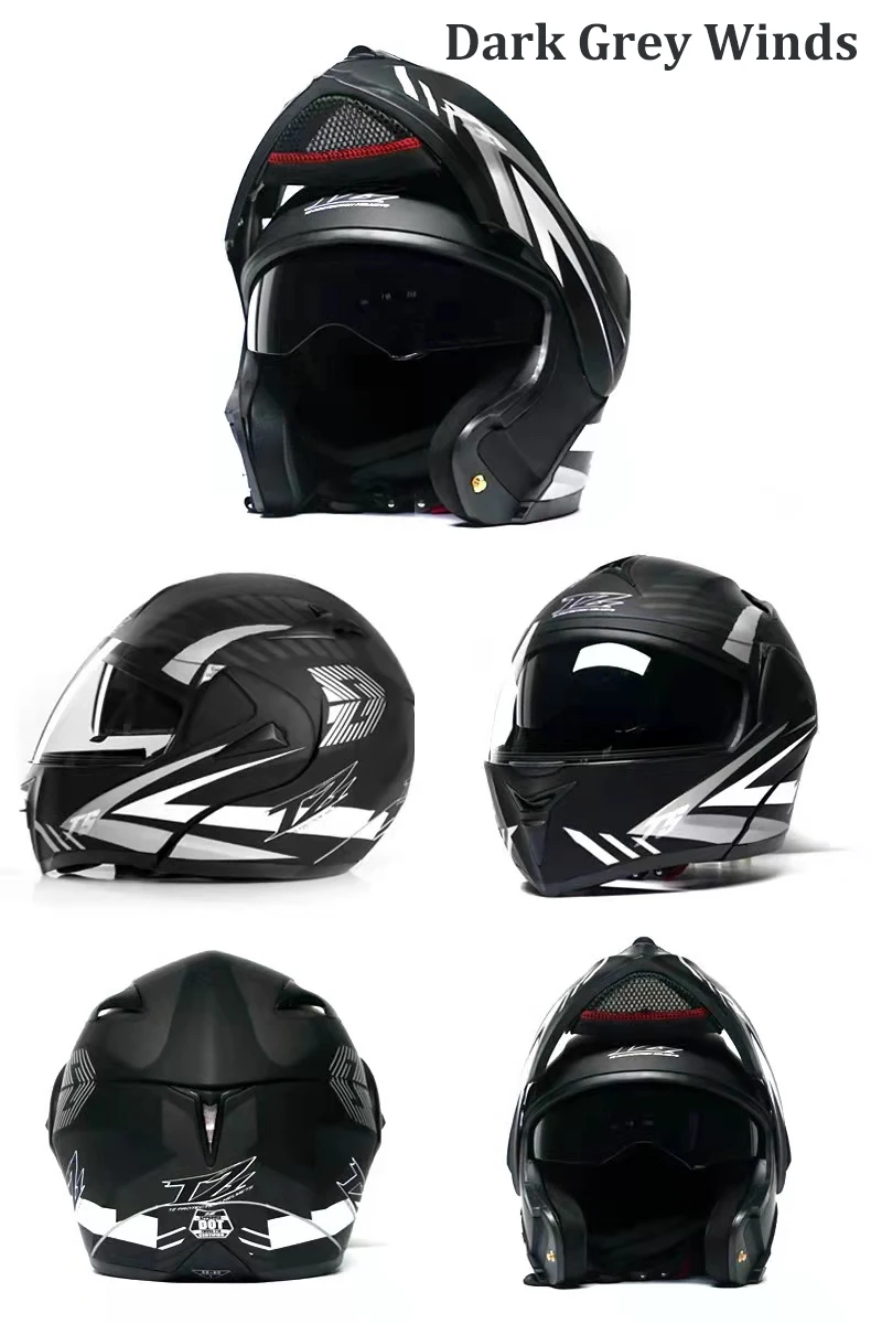 Dot Modular Motorcycle Helmet Full Face Helmet Cascos Carbon Fiber