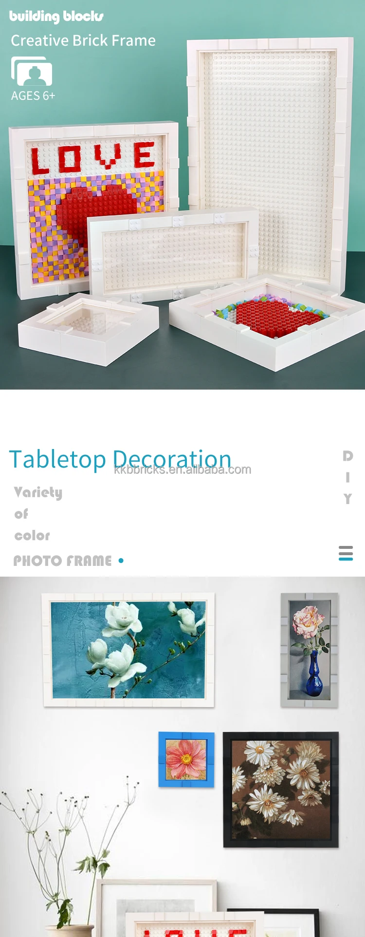 Creative Building Blocks Frame with Multiple Sizes Available Versatile ...