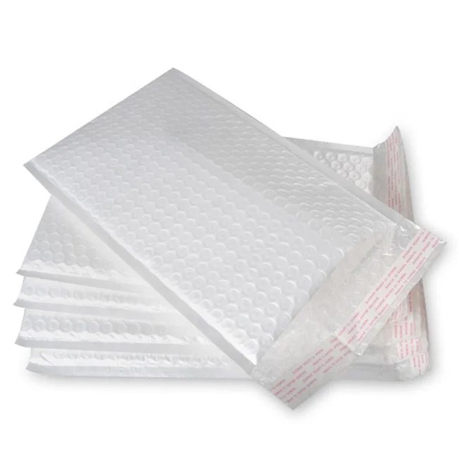 Stock Cheap 15*17+4 cm White Packaging Shipping Inflatable air Poly Bubble Mailer Bag