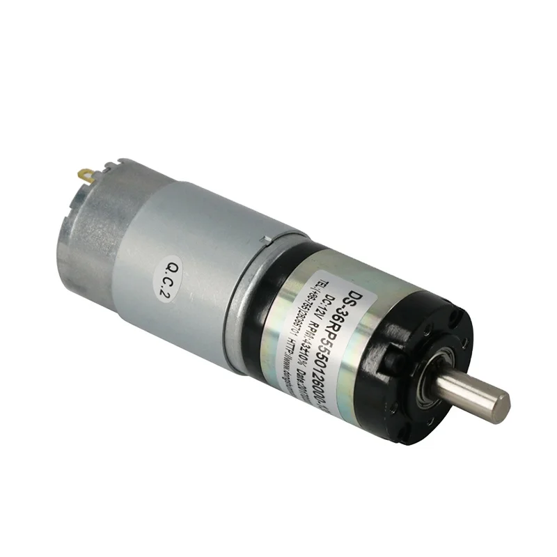 High Torque Low Speed Brushed 500RPM 60W 36mm 12V  24VPlanetary DC Gear Motor