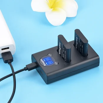 KingMa-LI-90B Camera Battery + LCD USB Dual Charger Kit for Olympus TG-6 TG-5 TG-4 TG-3 for Ricoh DB-110 GR3 GRIII Battery detail image