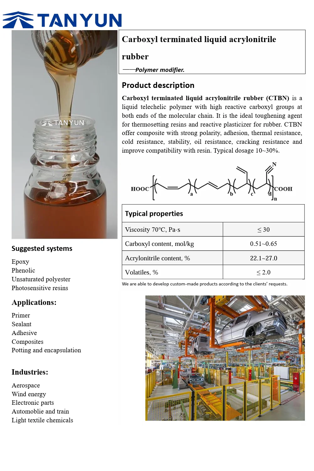 Enhance FRP Products with Carboxyl Terminated Nitrile Butadiene (CTBN)
