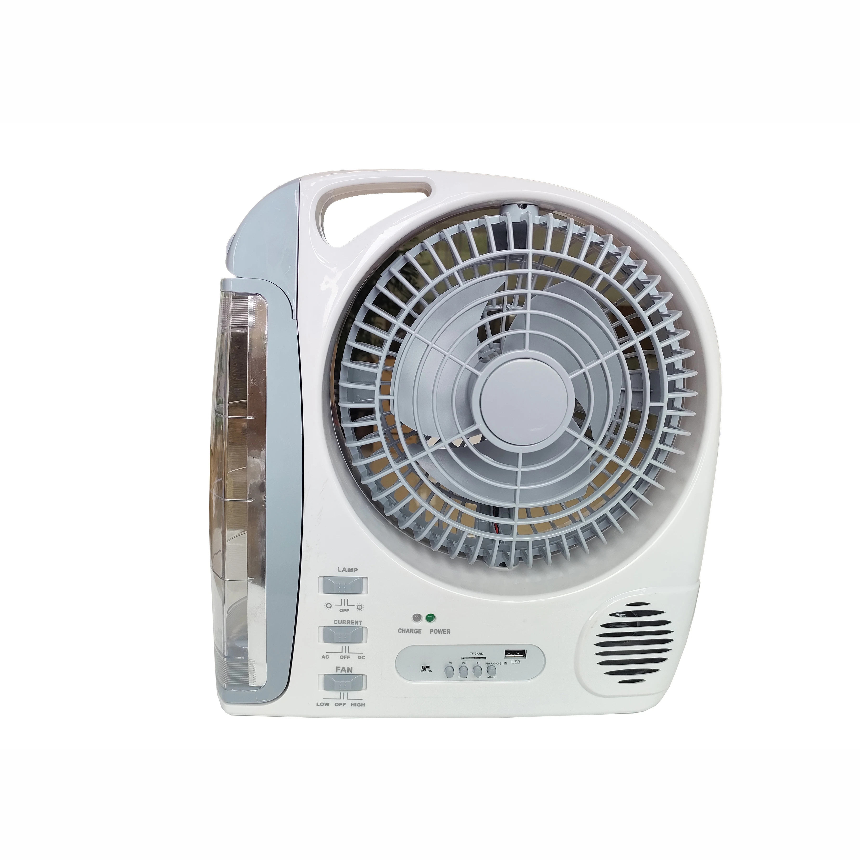 Portable Rechargeable Solar Panel Fan with Beautiful Music Light