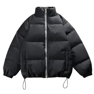 Men's Down Jacket with Hood, Thick and Fluffy Padded Jacket, Men's Casual High-Quality Coat for Warmth