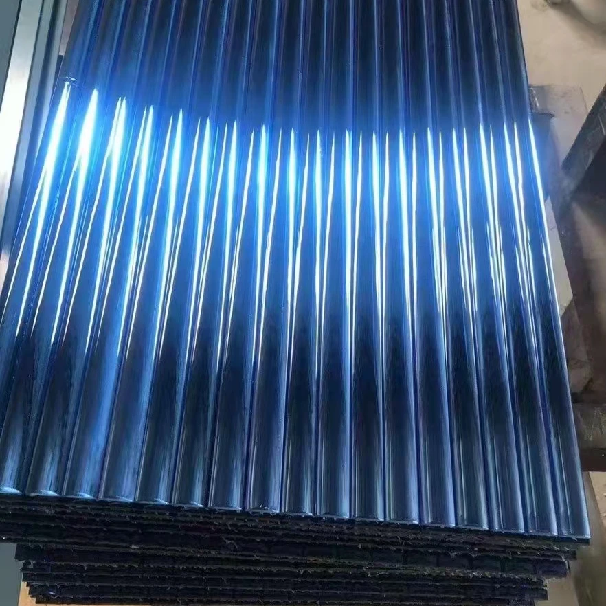 Custom Color Free Combination Glass Strip Wall Tile Transparent Solid Half Cylinder Mosaic