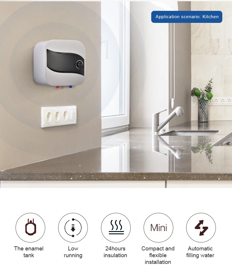 Customization Smart Electric Water Heater 10l Storage Bathroom Kitchen