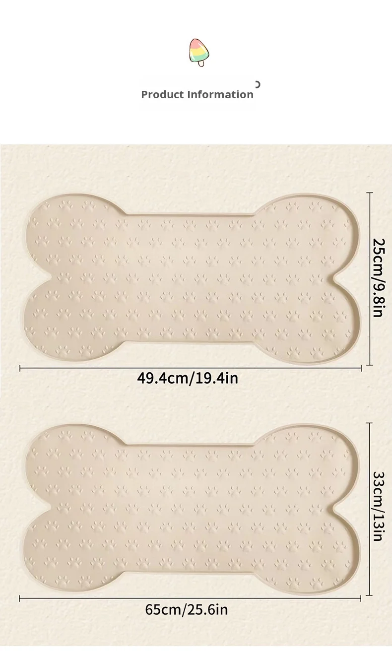 Easy-to-Clean Silicone Pet Meal Mat Anti-Spill Feeding Mat for Cats and Dogs Cat Bowl Mat Supplies factory