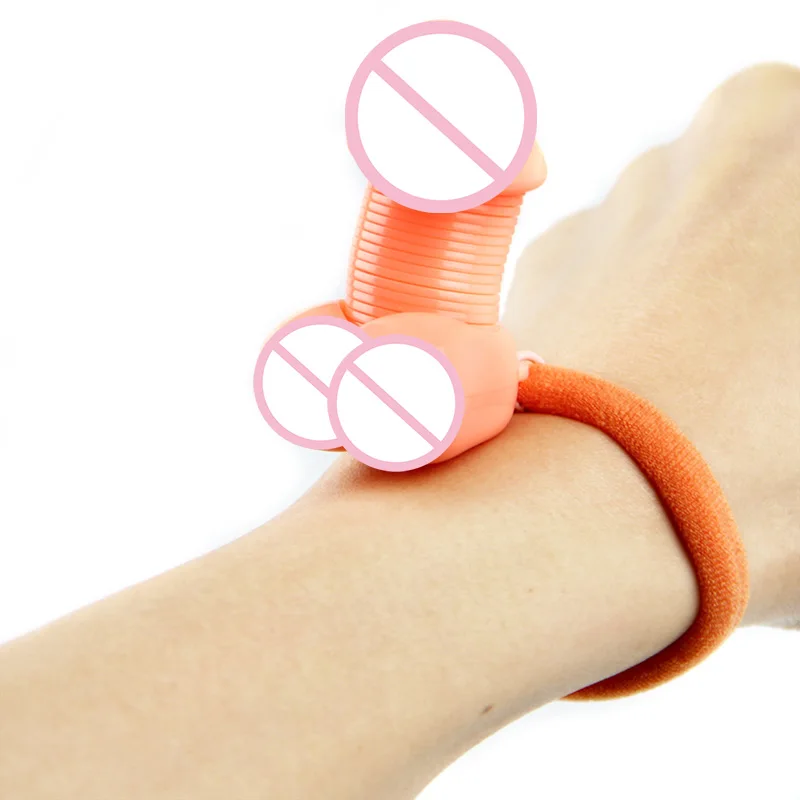 New Product Explosion Popular Design Band Ring Male Genitalia Sex Toys Hair Tie Creative Gift Sexy Male Penis Cock Hair Tie