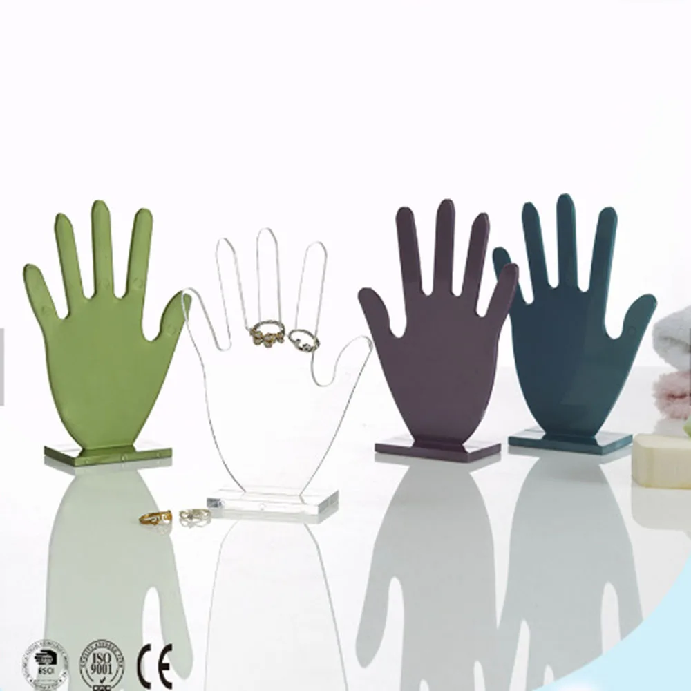 Cross Border Transparent Creative Quirky Hand Shaped Desktop Jewelry Display Storage Makeup Organizers