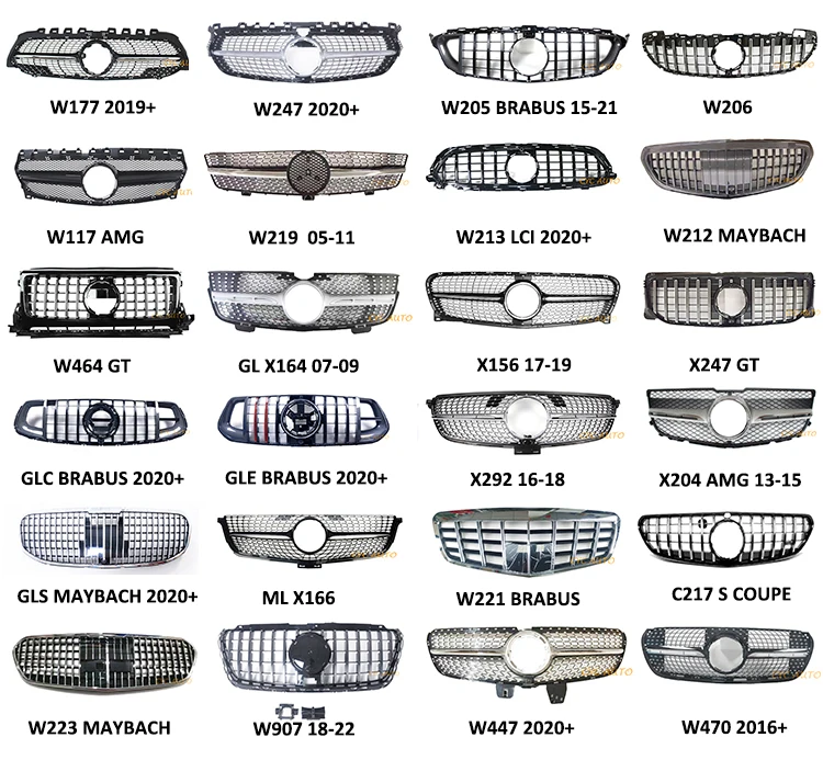 CLA45 Bumper AMG Style Bodykit with Grille for Mercedes Benz CLA CLASS W117 C117 2013 2014 2015 2016 2017 2018 2019