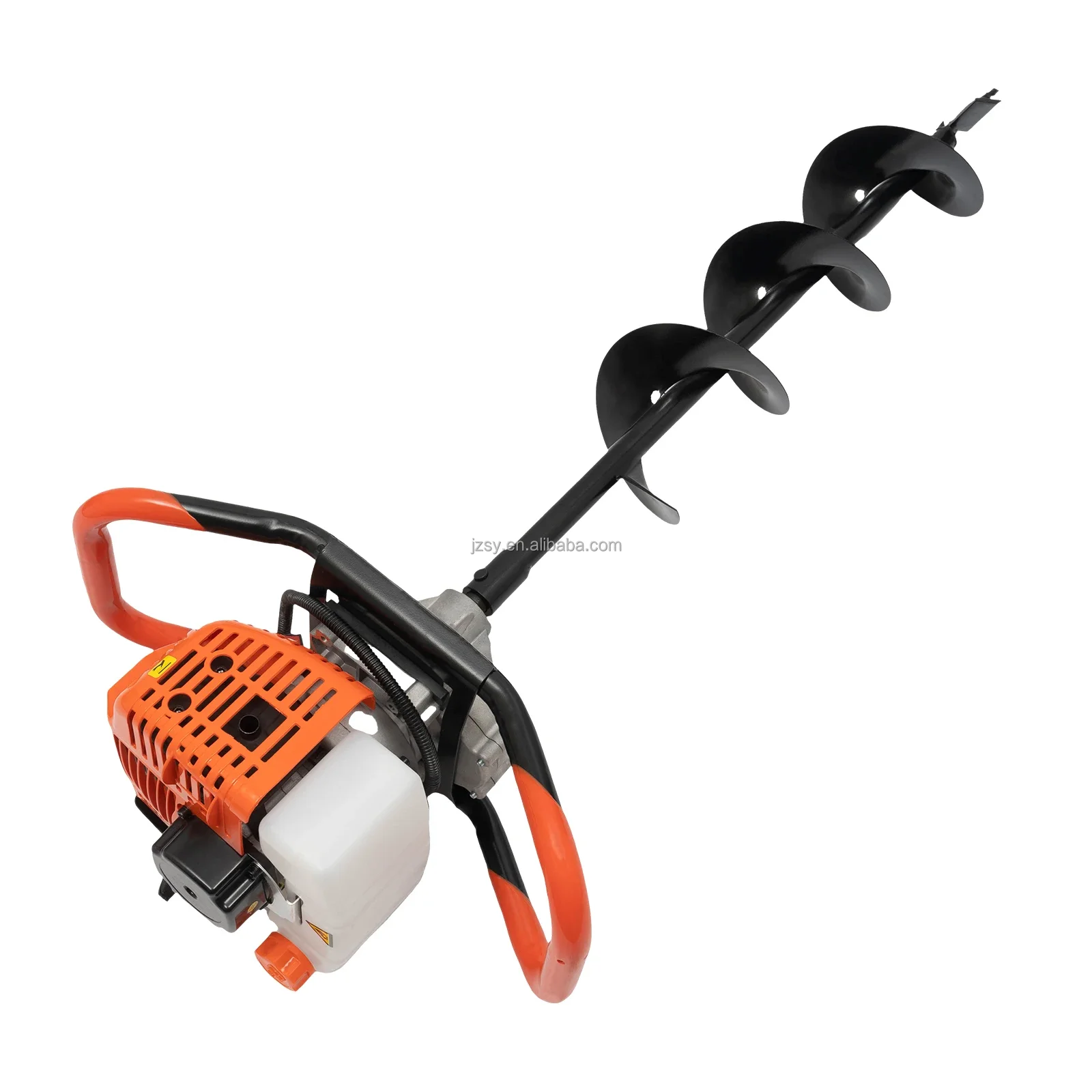 2 Stroke 52cc Post Hole Digger Earth Auger Machine 25cm 30cm Gasoline ...