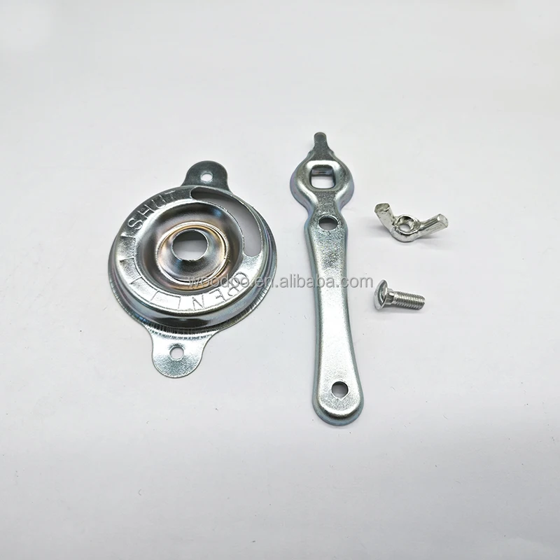 Hvac System Steel Quadrant Dial Damper Regulator Set For Air