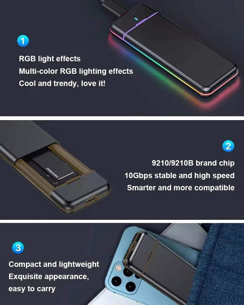 M2 NGFF NVME SSD Enclosure