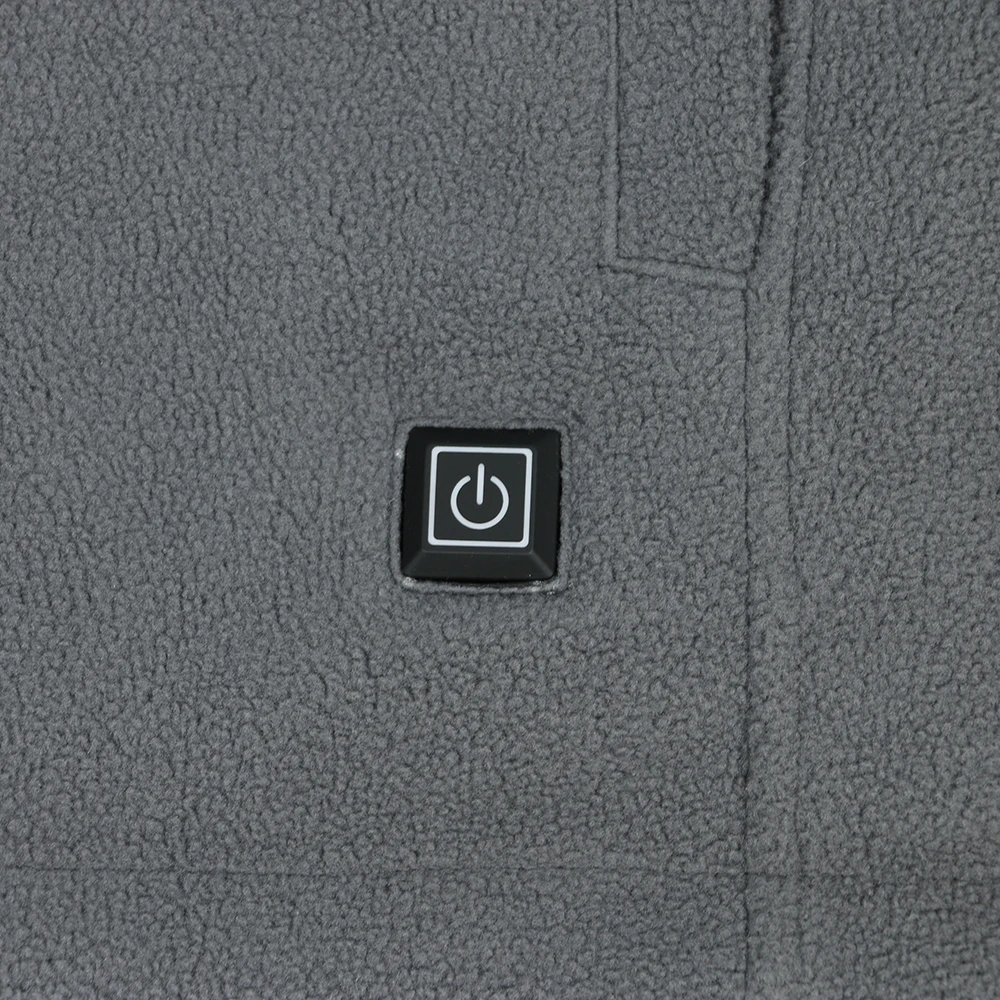 Серый жилет из мягкого флиса с USB 5 в жилет с подогревом жилет из углеродного волокна умный теплый жилет с подогревом